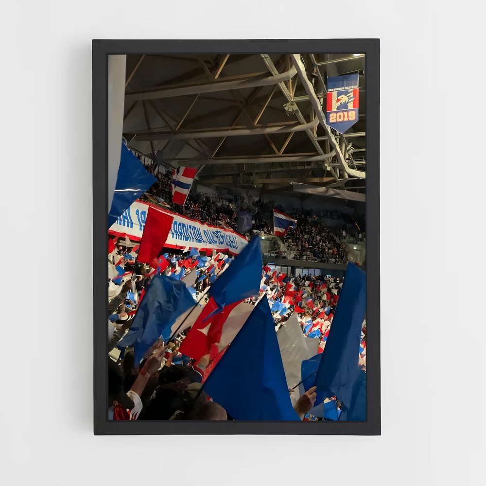 Poster La Foule de Mannheim – affiche Hockey sur glace (vue 2)